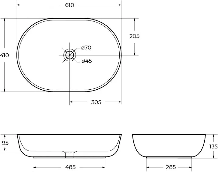 Накладная раковина BelBagno BB1348 накладная Sancos — официальный сайт