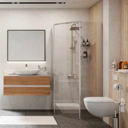 Душевой уголок Wasserkraft Leine 35P38 100x100 см, профиль серебристый, стекло прозрачное Sancos — официальный сайт