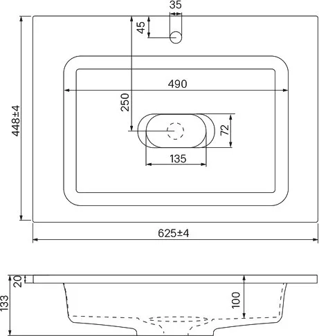 Мебельная раковина IDDIS Wash Basin 450 60 Sancos — официальный сайт