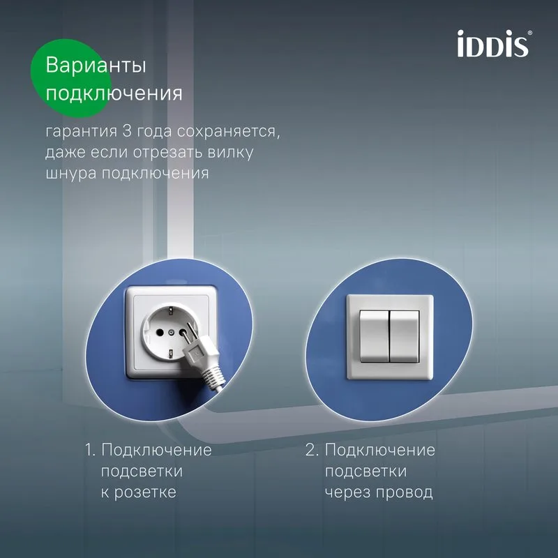 Зеркало-шкаф IDDIS Sky 70 с подсветкой Sancos — официальный сайт