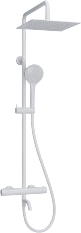 Душевая стойка Wasserkraft Berkel A188.254.155.WM Thermo, с термостатом, белая Sancos — официальный сайт