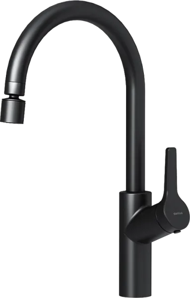 Смеситель для кухни Damixa Eclipse 310722300 с двухрежимным регулируемым аэратором, черный Sancos — Оригинал
