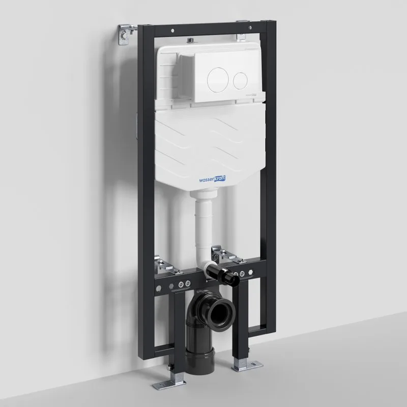 Система инсталляции для унитазов Wasserkraft Vils 56TLT.010.ME.WM02, с кнопкой смыва матовой белой Sancos — официальный сайт