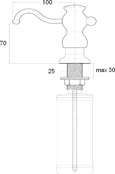 Дозатор для кухонной мойки Zorg ZR-25 черный Sancos — официальный сайт