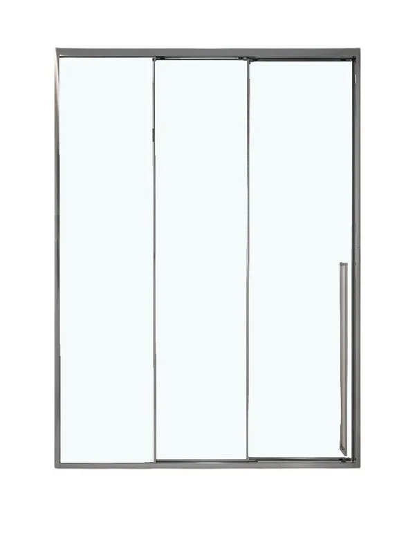 Душевая дверь в нишу Veconi Premium Prato 300 CH-L 140, профиль матовый хром, стекло прозрачное Sancos — официальный сайт