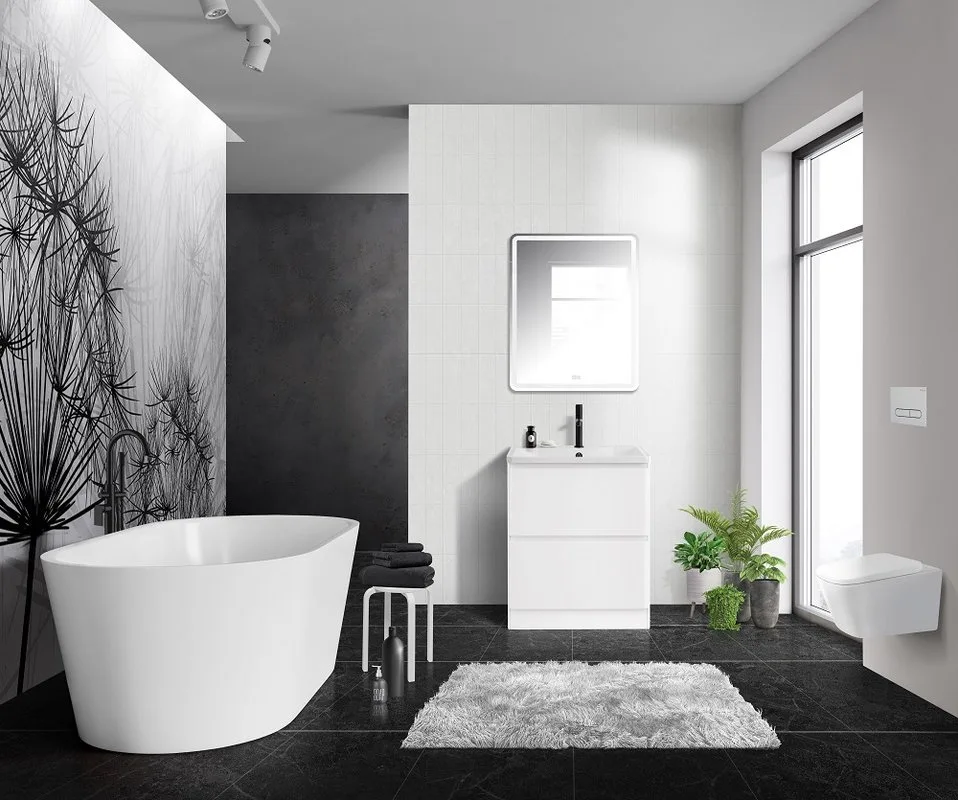 Тумба под раковину без столешницы BelBagno Albano 70 напольная, bianco lucido Sancos — официальный сайт