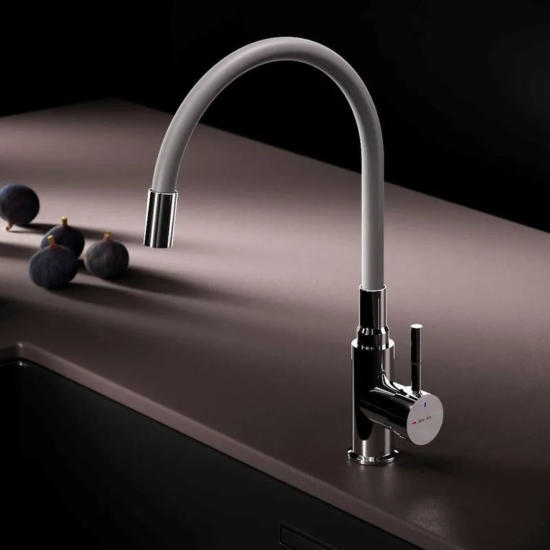 Смеситель для кухни AM.PM X-Joy S F85B07605, серый, хром Sancos — официальный сайт