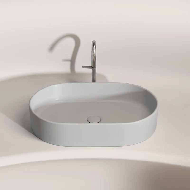 Накладная раковина Ceramicanova Element CN6048MSG серая матовая Sancos — официальный сайт