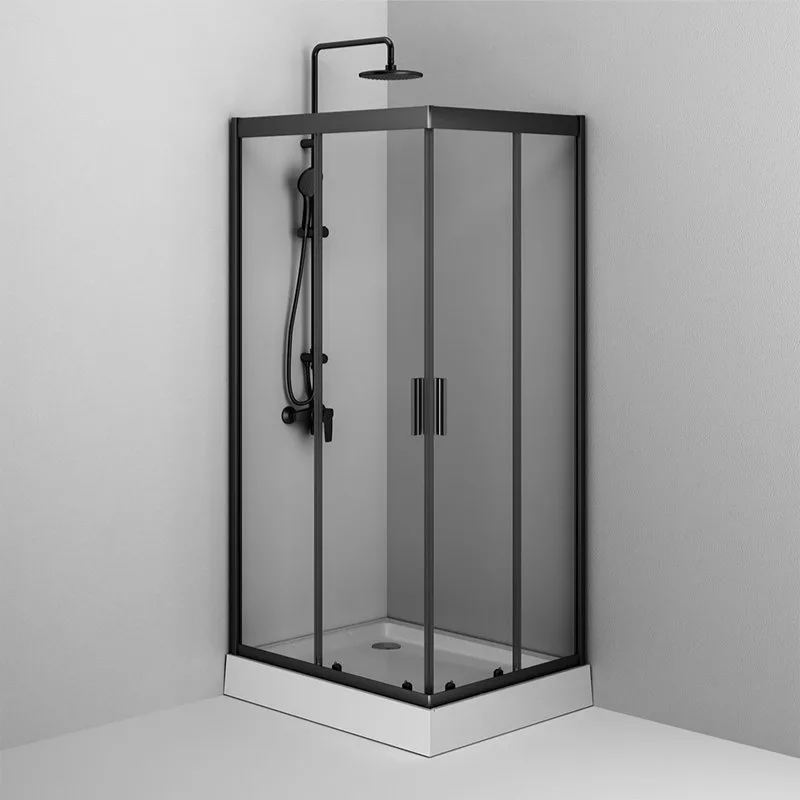 Душевой уголок AM.PM Gem W90G-404-100280-BT 100x80, профиль черный Sancos — официальный сайт