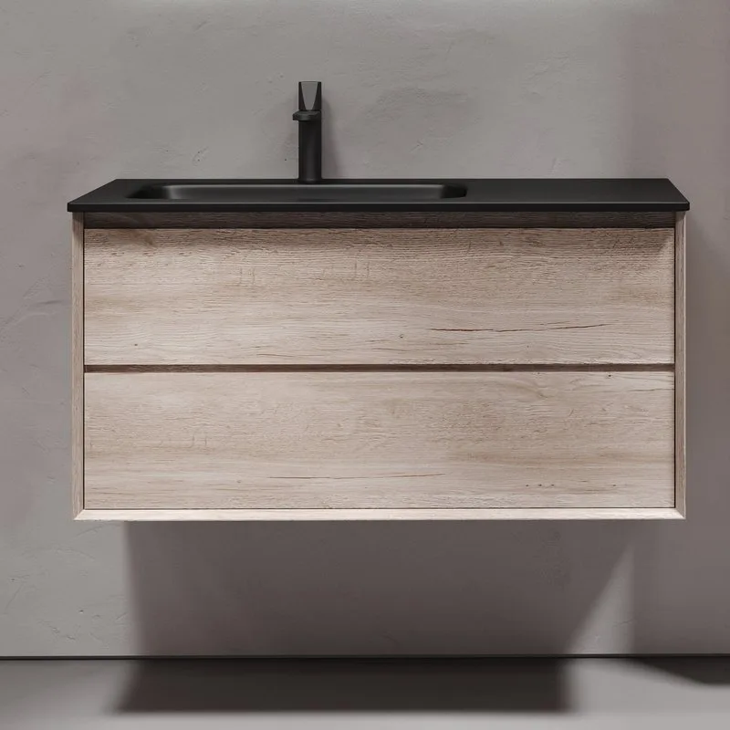 Тумба под раковину Sancos Marmi 2.0 100 подвесная дуб галифакс натуральный, MR2.0100LEG Sancos — официальный сайт
