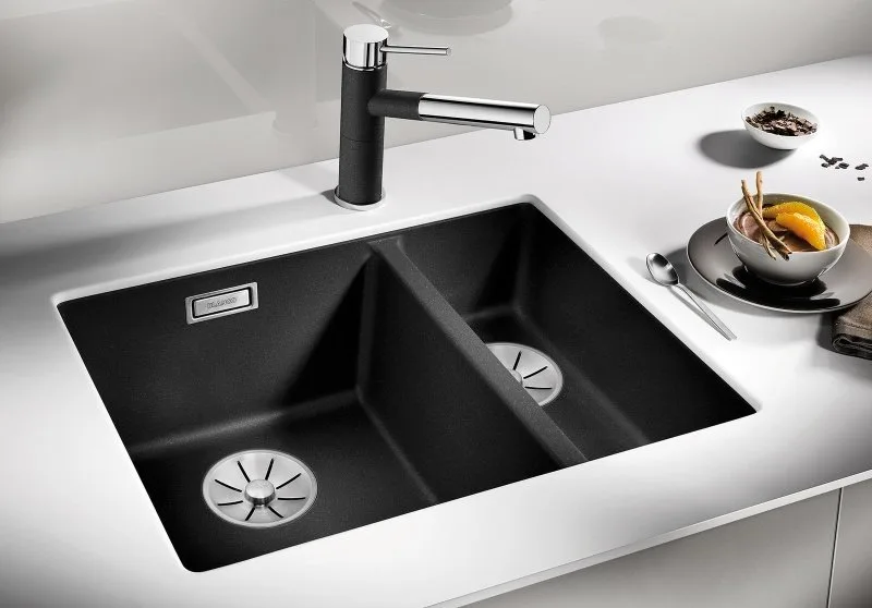 Мойка кухонная Blanco Subline 340/160-U антрацит, левая Sancos — официальный сайт