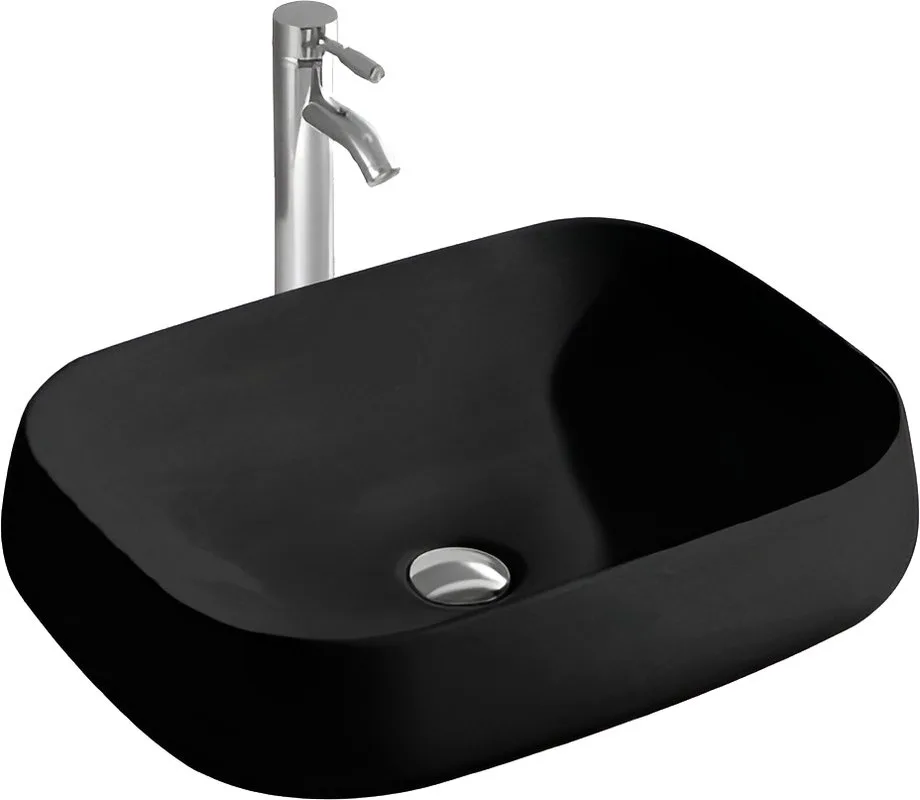 Накладная раковина AQUATEK AQ5526-MB матовая черная Sancos — официальный сайт