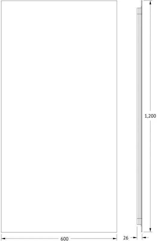 Зеркало Defesto Glow DF 2518 60х120 с LED-подсветкой, 3000 K, без выключателя