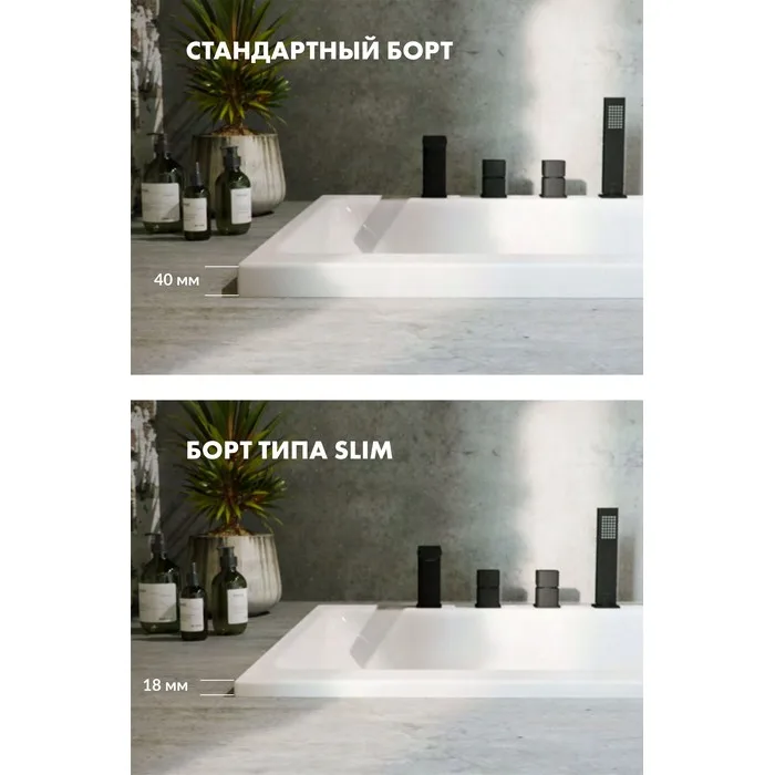 Акриловая ванна WHITECROSS Wave Slim 140x70 см, встраиваемая, белая Sancos — официальный сайт