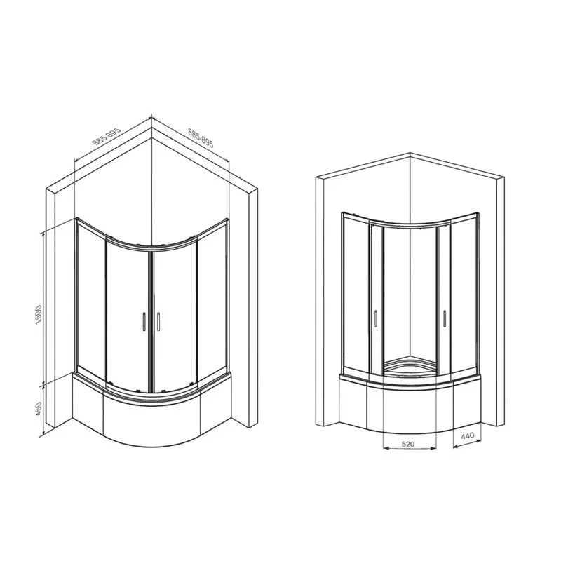 Душевой уголок AM.PM Gem Deep W90G-401A090BT 90x90 Sancos — официальный сайт
