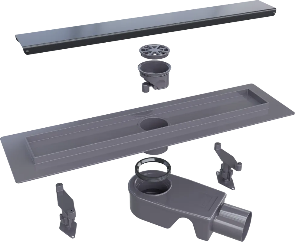 Душевой трап (лоток) RGW Shower Drain SDR-31B 40 см, черный Sancos — официальный сайт