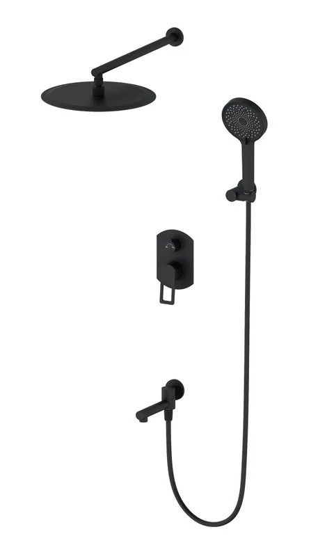 Душевой комплект Wonzon & Woghand WW-88939010-MB, С ВНУТРЕННЕЙ ЧАСТЬЮ, матовый черный Sancos — официальный сайт
