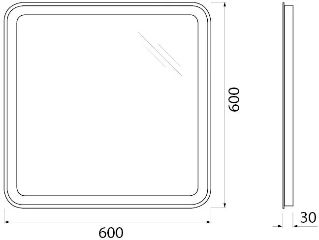 Зеркало BelBagno SPC-MAR-600-600-LED-BTN Sancos — официальный сайт