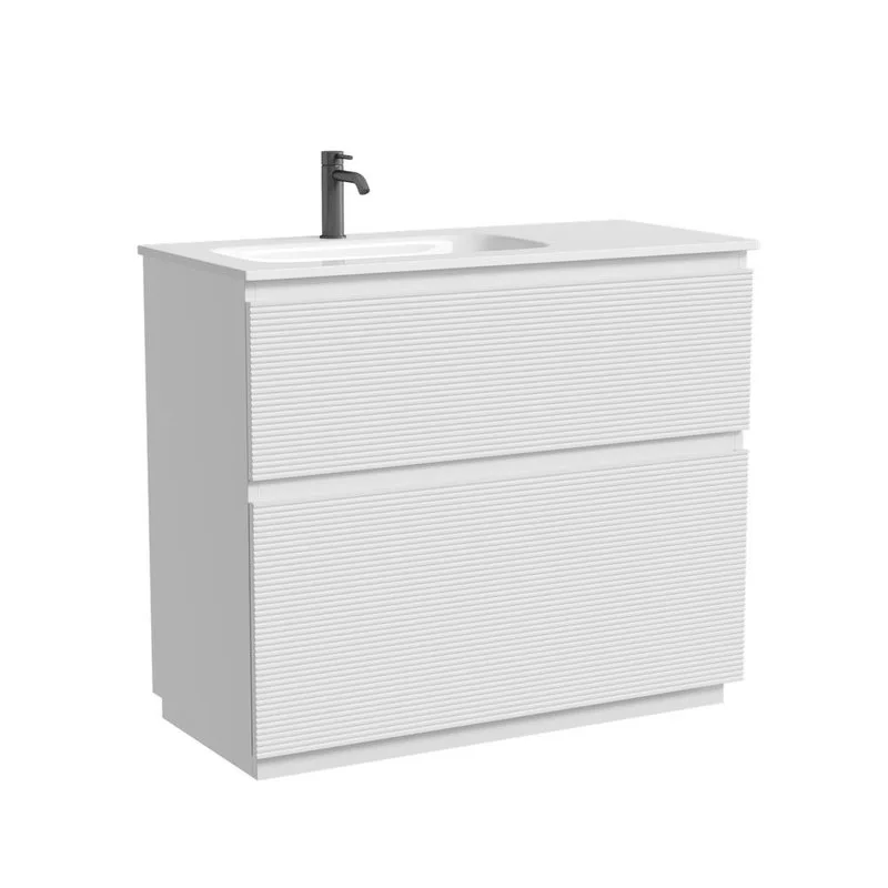 Тумба под раковину Sancos Folk Floor 100 напольная левая Bianco (белый), FL100FLW Sancos — официальный сайт