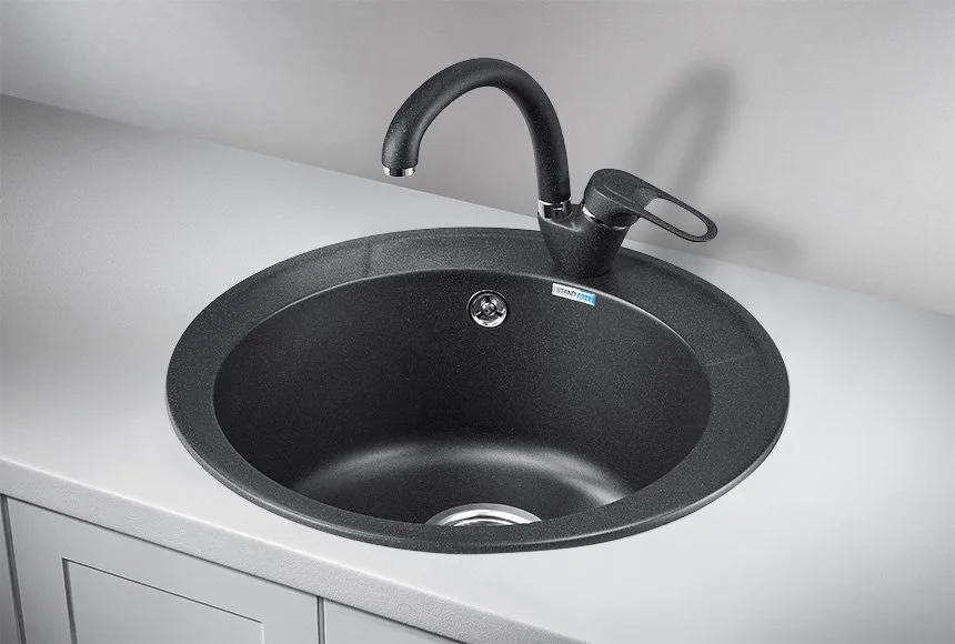 Мойка кухонная Granula Standart 4802, черный Sancos — официальный сайт