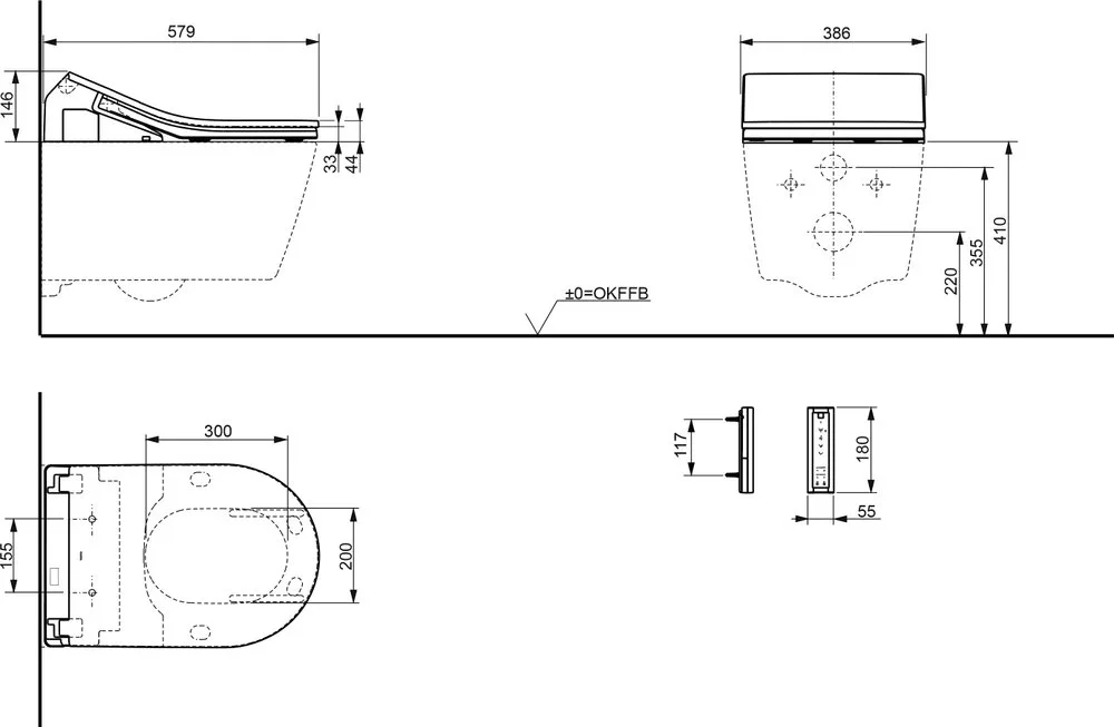 Крышка-сиденье Toto Washlet RX TCF894CG#NW1 с дистанционным управлением Sancos — официальный сайт