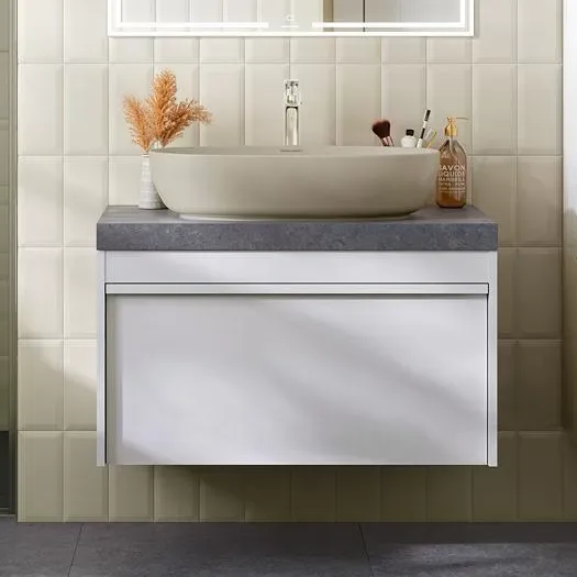 Тумба под раковину без столешницы KERAMA MARAZZI Modula 80 подвесная, глянцевая белая Sancos — официальный сайт