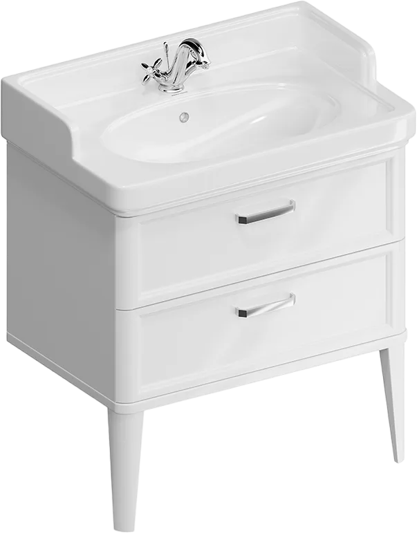 Тумба под раковину без столешницы KERAMA MARAZZI Pompei M 80 белая, с 2 ящиками Sancos — официальный сайт