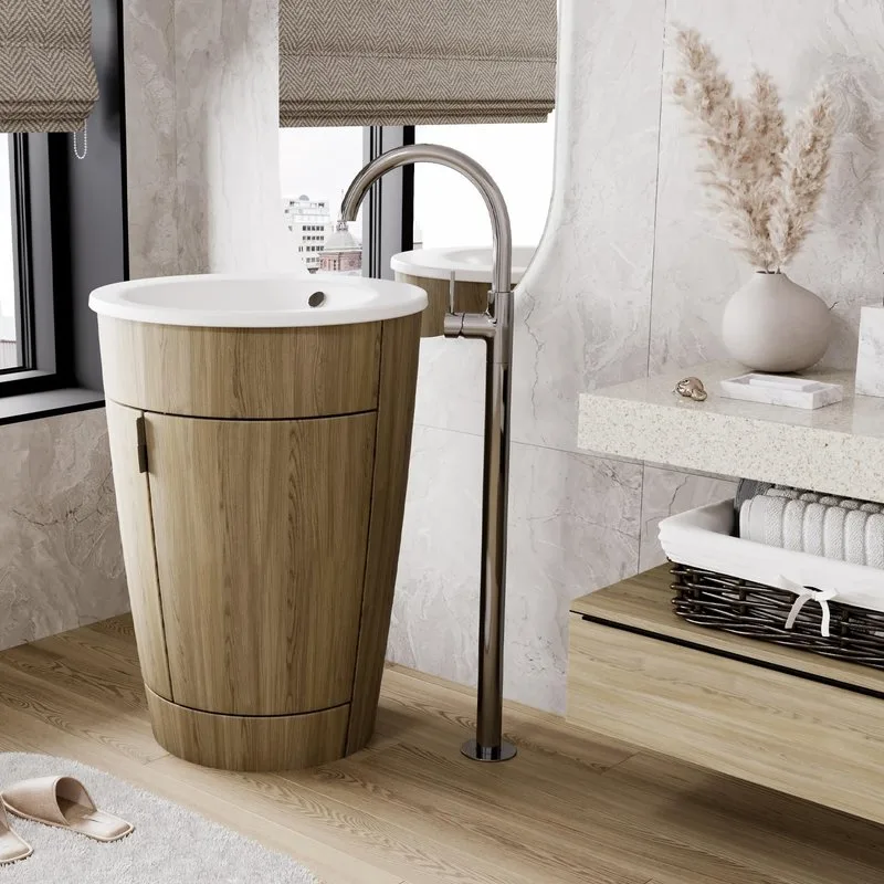 Напольный смеситель для раковины Wasserkraft Main 4153 С ВНУТРЕННЕЙ ЧАСТЬЮ, хром Sancos — официальный сайт