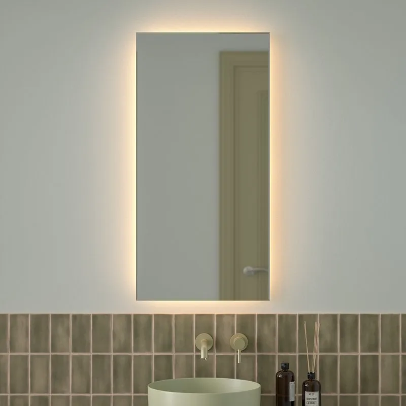 Зеркало Defesto Glow DF 2515 50х100 с LED-подсветкой, 3000 K, без выключателя