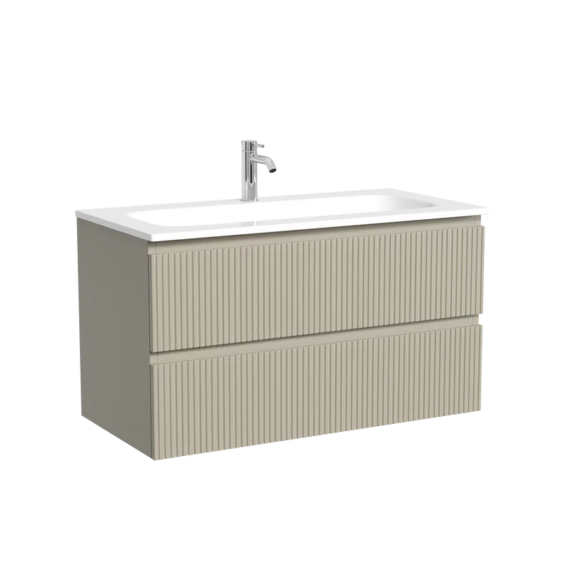 Тумба с раковиной Sancos Snob T 90 подвесная, beige soft, раковина СN7019 Sancos — официальный сайт