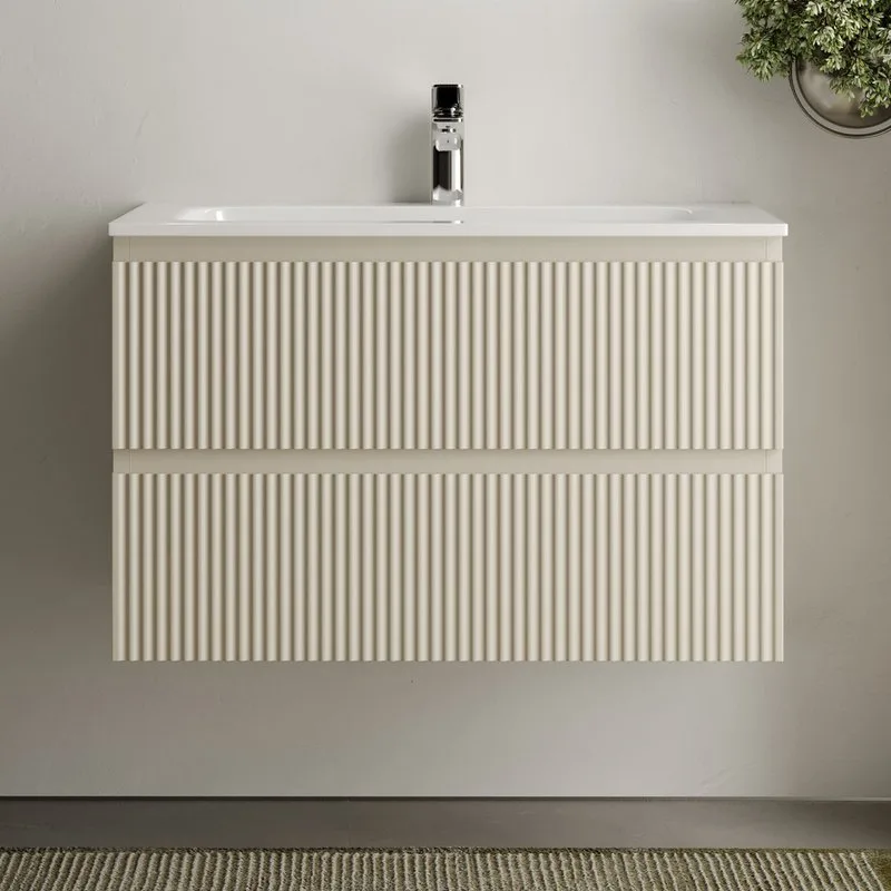 Тумба с раковиной Sancos Snob R 80 см, beige soft Sancos — официальный сайт