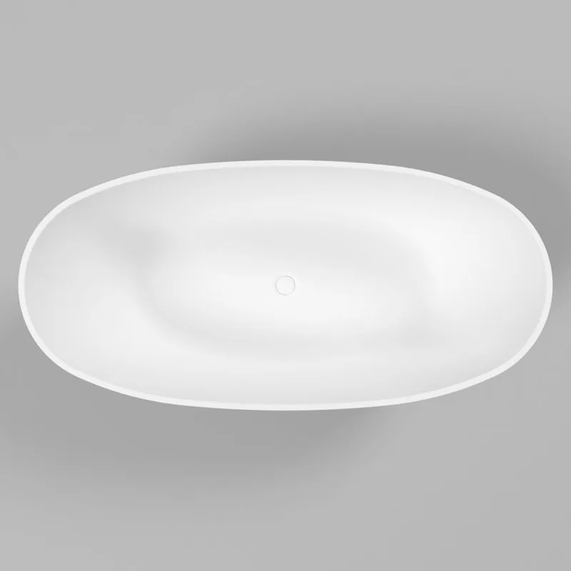 Ванна из искусственного камня WHITECROSS Onyx B 160x75 см, отдельностоящая, матовая белая, овальная, Sancos — официальный сайт