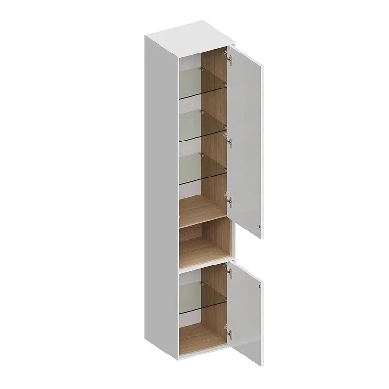 Шкаф-пенал для ванной KERAMA MARAZZI Plaza Modern 170 подвесной, белый глянцевый Sancos — официальный сайт