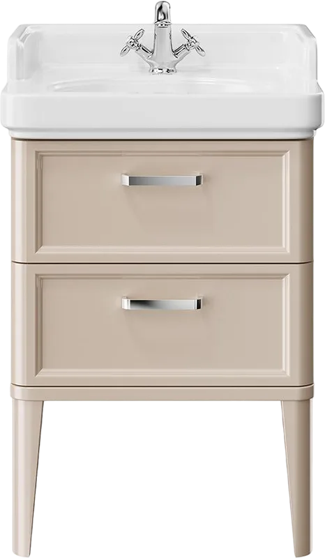 Тумба под раковину без столешницы KERAMA MARAZZI Pompei 60 с 2 ящиками, камео бежевая глянцевая Sancos — официальный сайт
