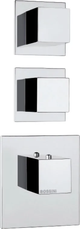 Термостатический смеситель встраиваемый Bossini Cube 2 Outlets LP Z032203 для ванны с душем, хром Sancos — официальный сайт