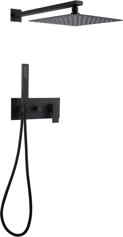 Душевой комплект Abber Daheim AF8218B, С ВНУТРЕННЕЙ ЧАСТЬЮ, черный матовый Sancos — официальный сайт