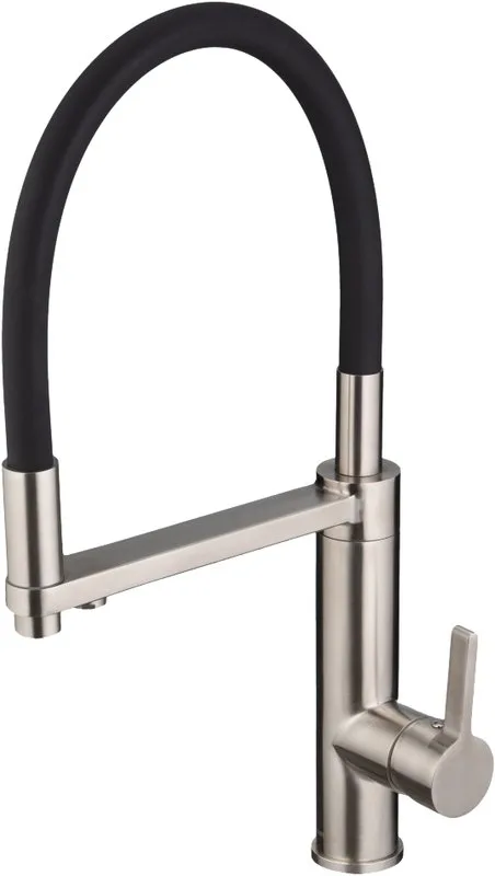 Смеситель для кухни Swedbe Selene Plus 8640 черный, нержавеющая сталь Sancos — официальный сайт