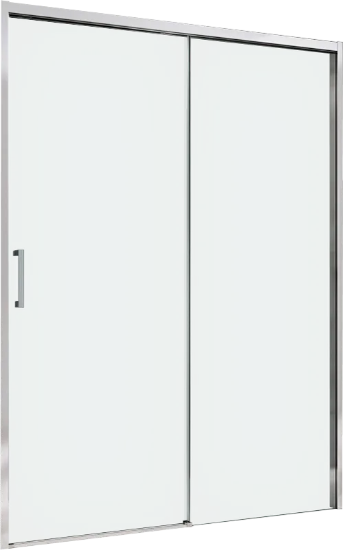 Душевая дверь в нишу Abber Komfort AG93130 130 см, профиль хром, стекло прозрачное Sancos — официальный сайт