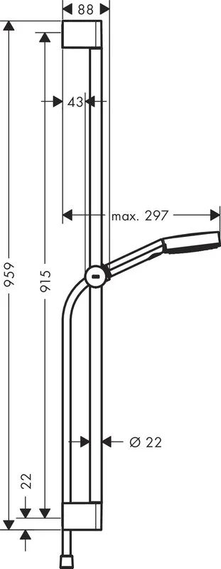 Душевой гарнитур Hansgrohe Pulsify Relaxation 105 3jet 24170700, матовый белый Sancos — официальный сайт