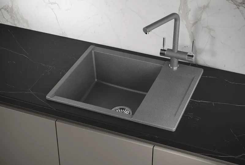 Мойка кухонная Granula Estetica 6202, графит Sancos — официальный сайт