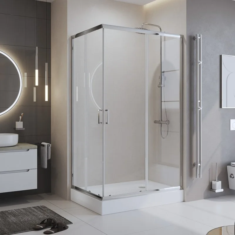 Душевой уголок BelBagno Uno -195 AH 2 120/90 C Cr стекло прозрачное Sancos — официальный сайт