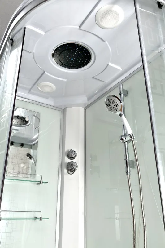 Душевая кабина DTO EM1511L 110х80, профиль хром, стекло матовое с узором Sancos — официальный сайт