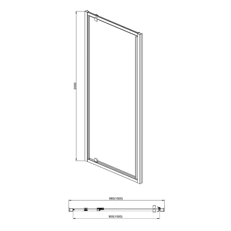 Душевая дверь в нишу AQUATEK AQ ARI PI 10020GM 100х200 см, профиль оружейная сталь, стекло прозрачно Sancos — официальный сайт