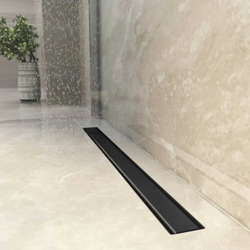 Душевой трап (лоток) Berges Optim Line Black 095505 50 см, матовый черный Sancos — официальный сайт
