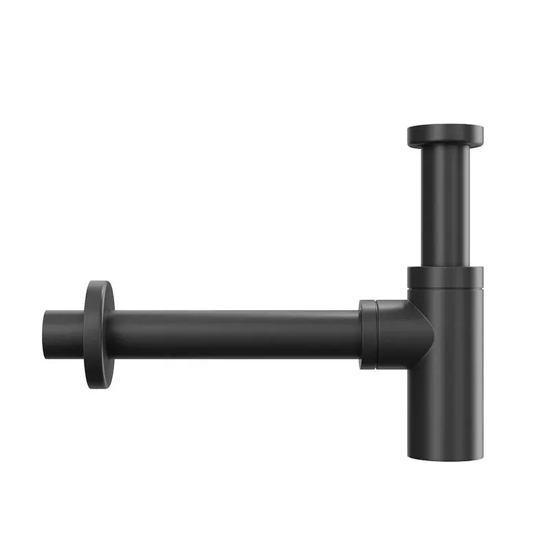 Сифон для раковины AlcaPlast A400BLACK, черный Sancos — официальный сайт