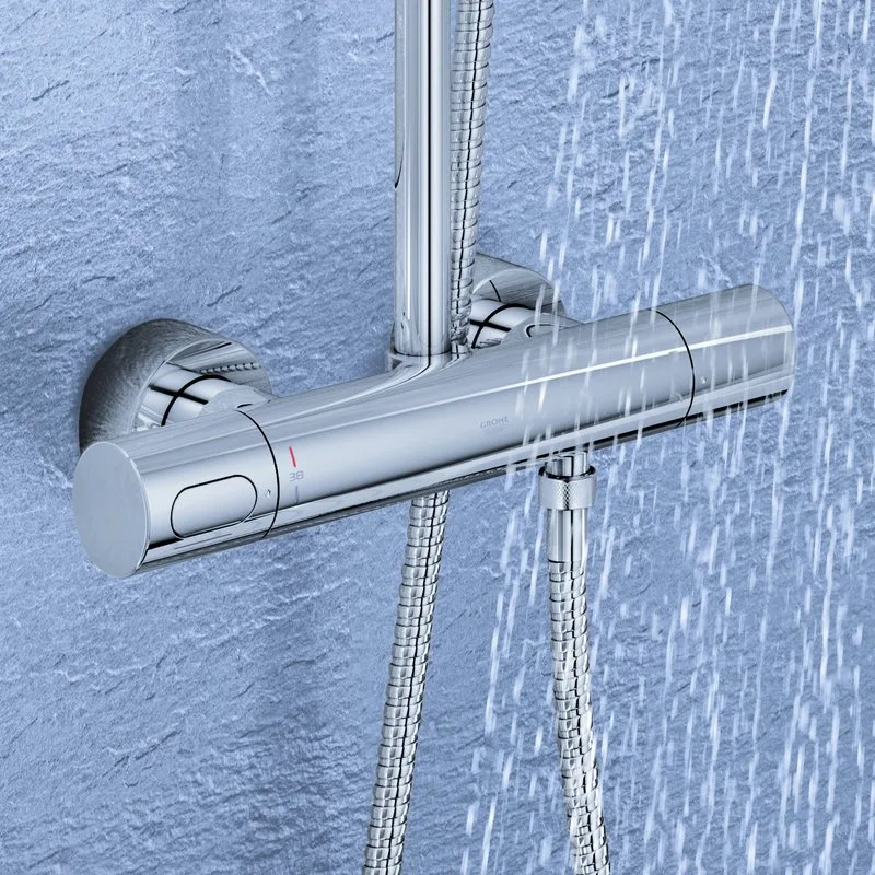 Душевая стойка Grohe Rainshower System 210 27967000 Sancos — официальный сайт