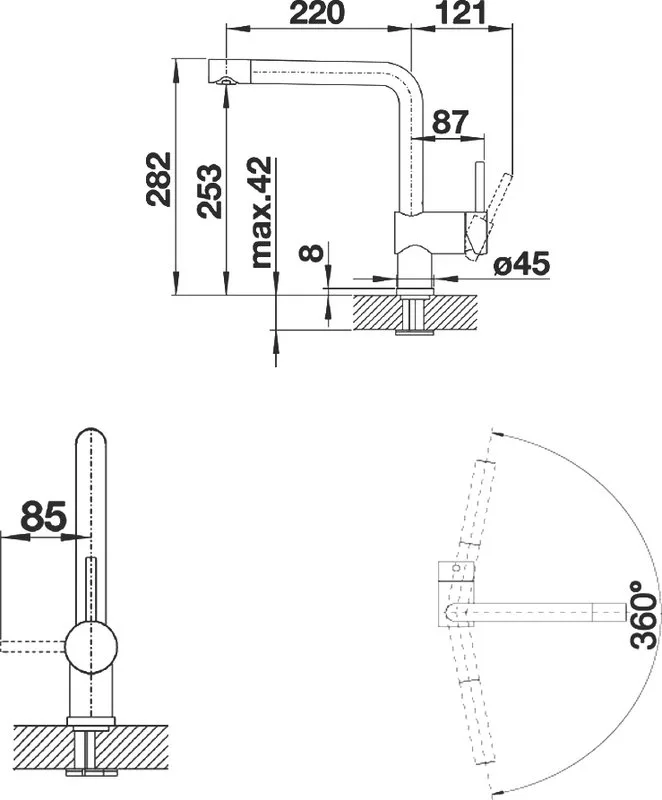 Смеситель для кухни Blanco Linus Linus 525806 Sancos — официальный сайт