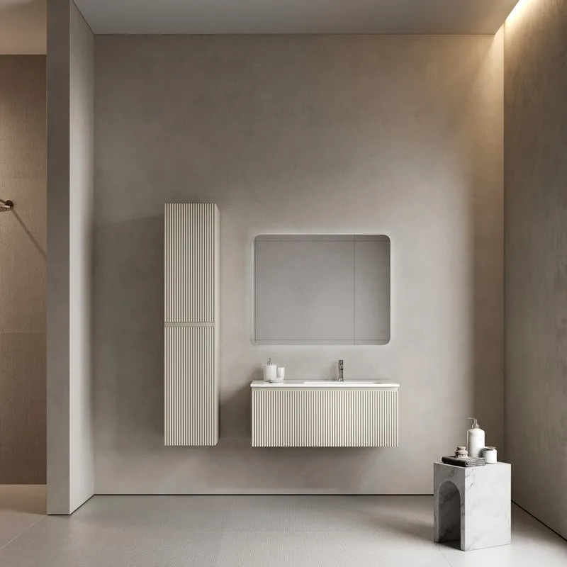 Тумба под раковину Sancos Snob R 1.0 100 подвесная Beige soft (капучино), SNR1.0100RCE Sancos — официальный сайт