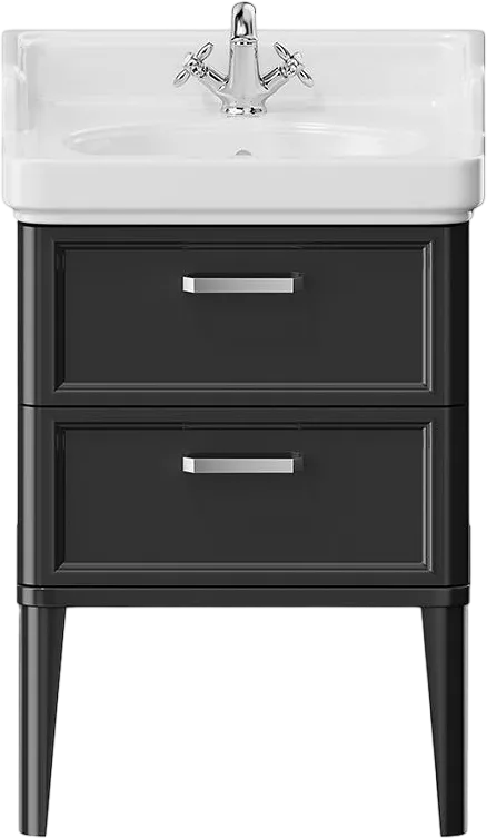 Тумба под раковину без столешницы KERAMA MARAZZI Pompei N 60 черная, с 2 ящиками Sancos — официальный сайт