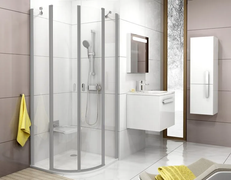 Душевой уголок Ravak Chrome CSKK4-80 Transparent, профиль сатин Sancos — официальный сайт